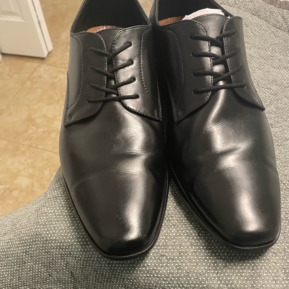 Aldo Nelsen Black Leather Oxfords